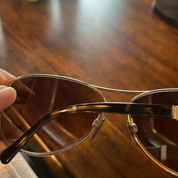 Burberry- Gold Aviator Sunglasses - Picture 7 of 8
